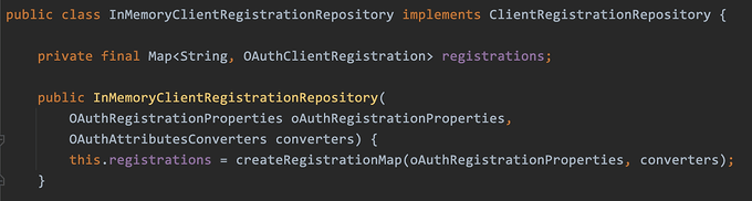 InMemoryClientRegistration