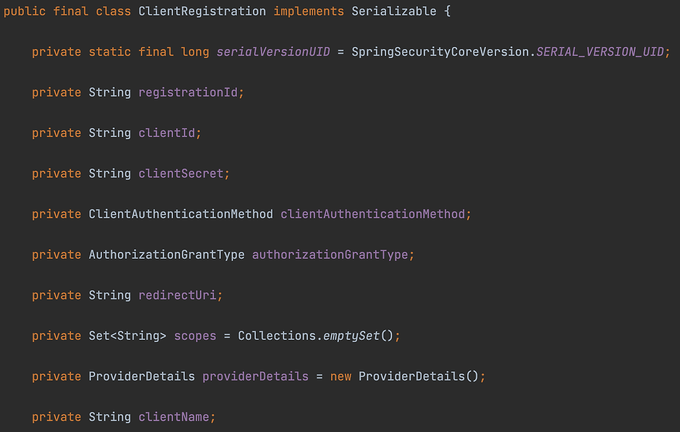 ClientRegistration